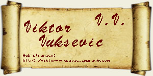 Viktor Vukšević vizit kartica